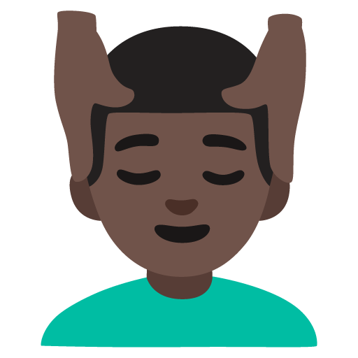 Чоловікові масажують обличчя: дуже темний тон шкіри для Google 17.0