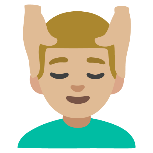 Homem Recebendo Massagem Facial: Pele Morena Clara para Google 17.0
