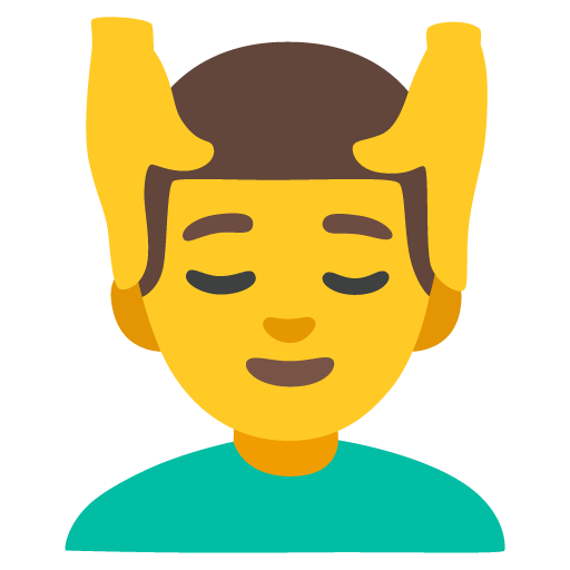 Чоловікові масажують обличчя для Google 17.0