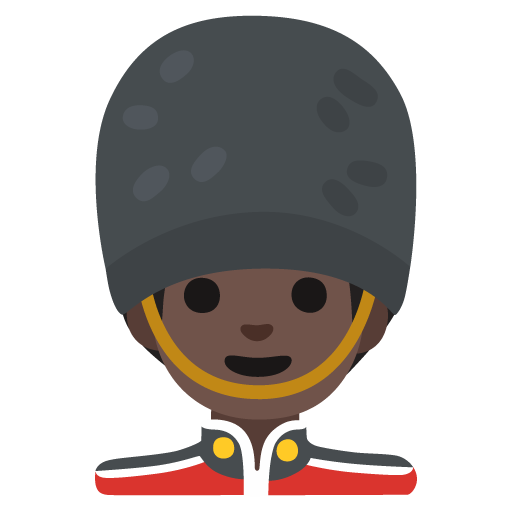 Чоловік-гвардієць: дуже темний тон шкіри для Google 17.0