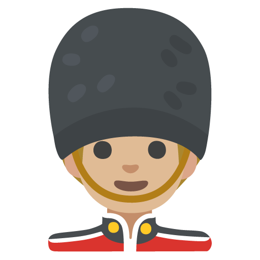 Чоловік-гвардієць: світлий тон шкіри для Google 17.0