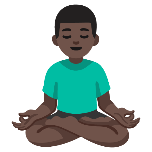 Homem Na Posição De Lótus: Pele Escura para Google 17.0