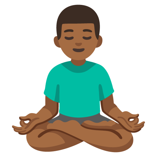 Homem Na Posição De Lótus: Pele Morena Escura para Google 17.0