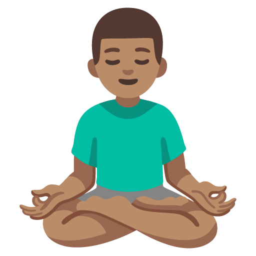Homem Na Posição De Lótus: Pele Morena para Google 17.0