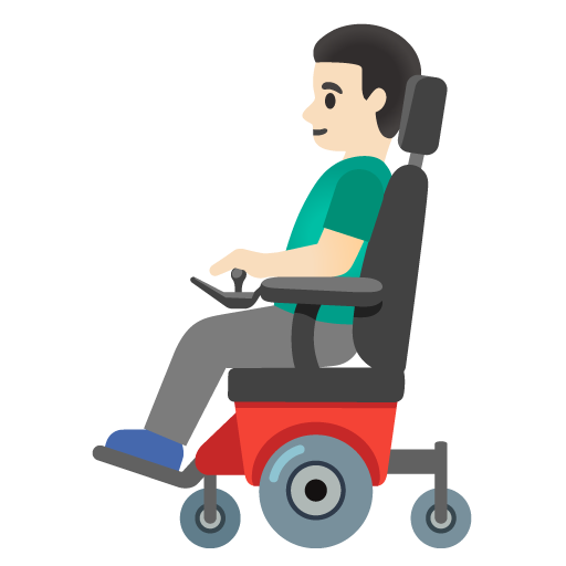 Homem Em Cadeira De Rodas Motorizada: Pele Clara para Google 17.0