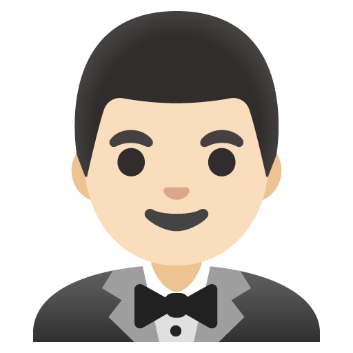 Чоловік у смокінгу: дуже світлий тон шкіри для Google 17.0