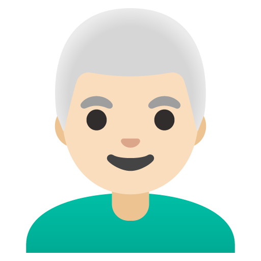 Homem: Pele Clara, Cabelo Branco para Google 17.0