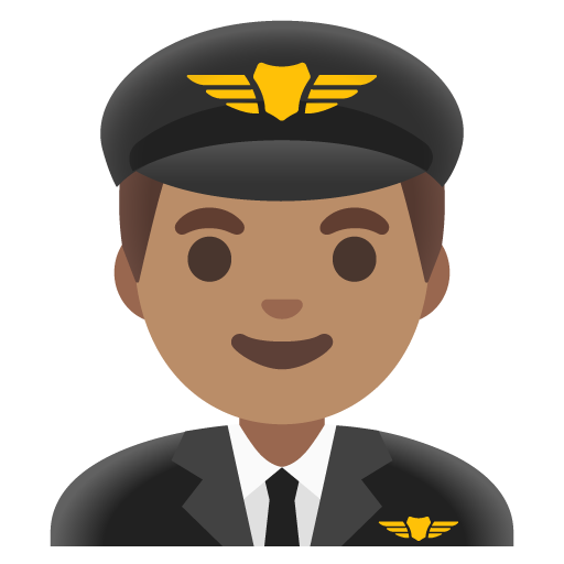Piloto De Avião Homem: Pele Morena para Google 17.0