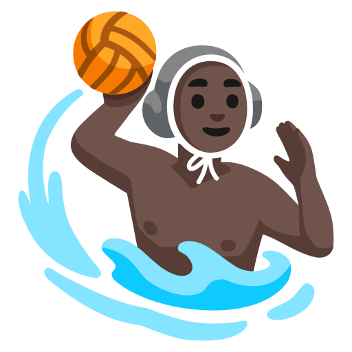 Чоловік грає у водне поло: дуже темний тон шкіри для Google 17.0