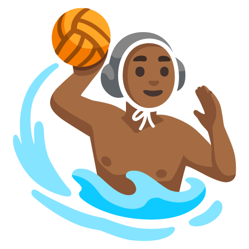 Чоловік грає у водне поло: темний тон шкіри для Google 17.0