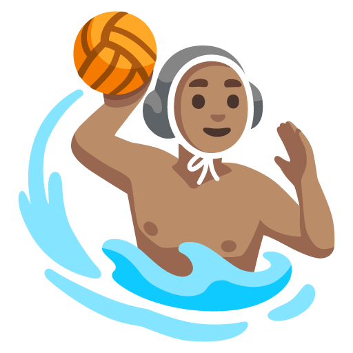 Homem Jogando Polo Aquático: Pele Morena para Google 17.0