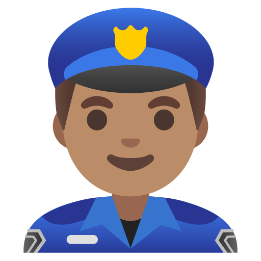 Policial Homem: Pele Morena para Google 17.0