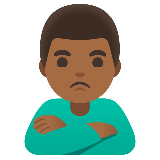 Homem Fazendo Bico: Pele Morena Escura para Google 17.0