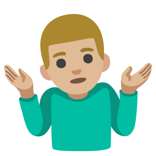 Homem Dando De Ombros: Pele Morena Clara para Google 17.0