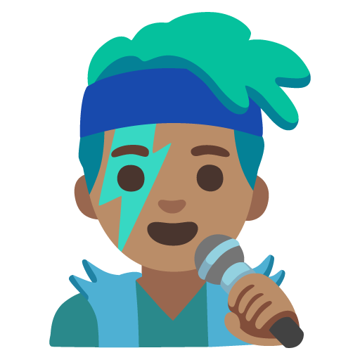 Чоловік-співак: середній тон шкіри для Google 17.0