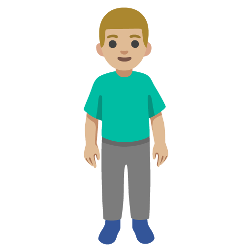 Homem Em Pé: Pele Morena Clara para Google 17.0