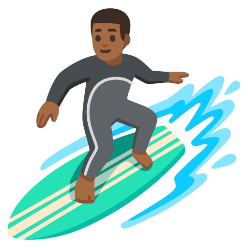 Homem Surfista: Pele Morena Escura para Google 17.0