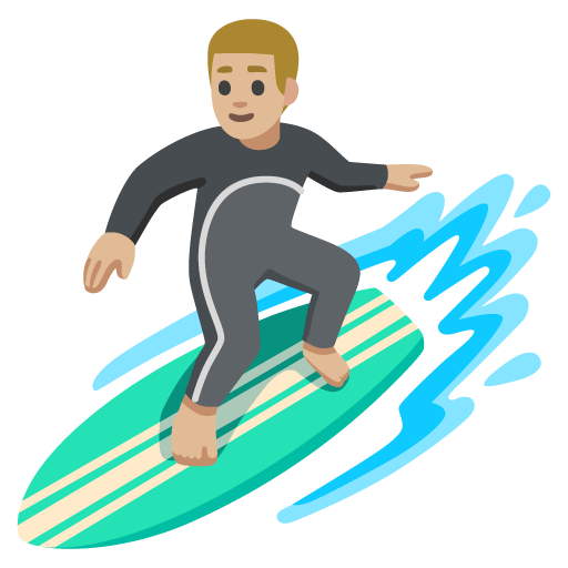 Homem Surfista: Pele Morena Clara para Google 17.0