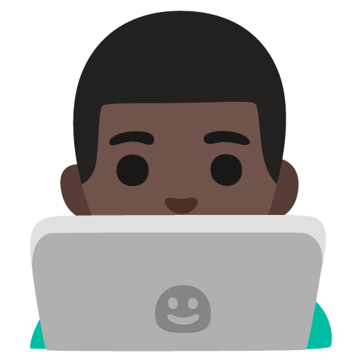 Мужчина-инженер: очень темный тон кожи для Google 17.0