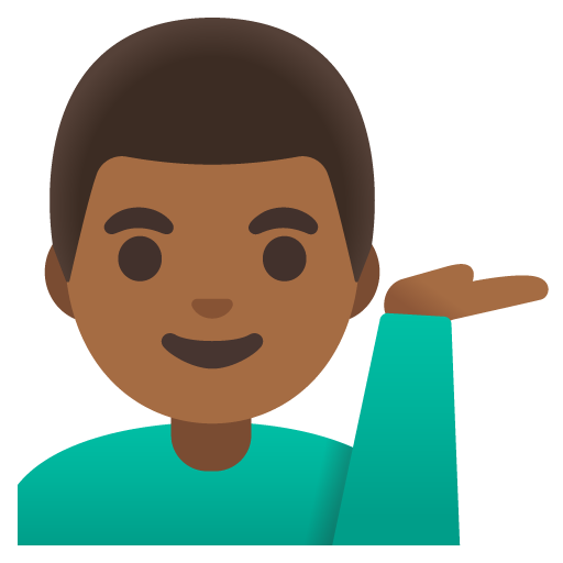 Homem Com A Palma Virada Para Cima: Pele Morena Escura para Google 17.0