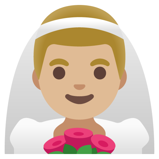 Чоловік у фаті: світлий тон шкіри для Google 17.0