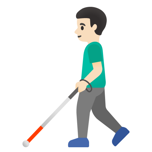 Homem Com Bengala Para Cego: Pele Clara para Google 17.0