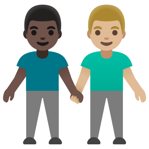Dois Homens De Mãos Dadas: Pele Escura, Pele Morena Clara para Google 17.0