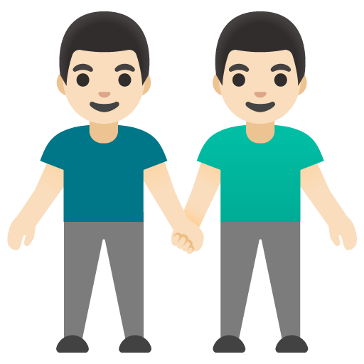 Dois Homens De Mãos Dadas: Pele Clara para Google 17.0