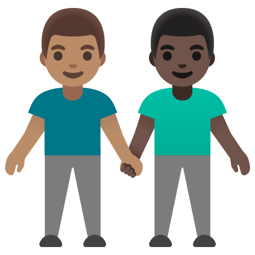 Dois Homens De Mãos Dadas: Pele Morena, Pele Escura para Google 17.0