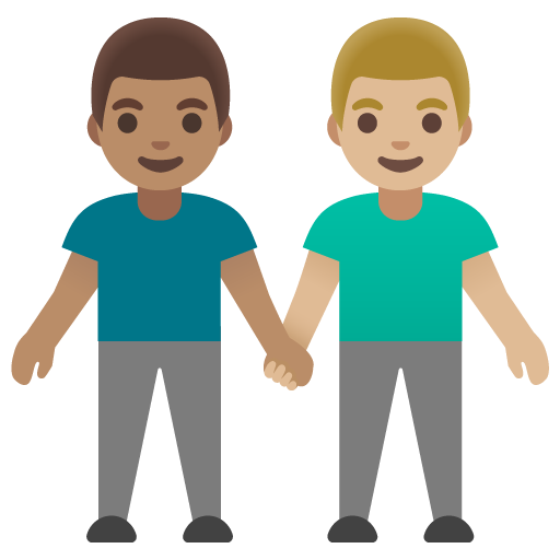 Dois Homens De Mãos Dadas: Pele Morena, Pele Morena Clara para Google 17.0