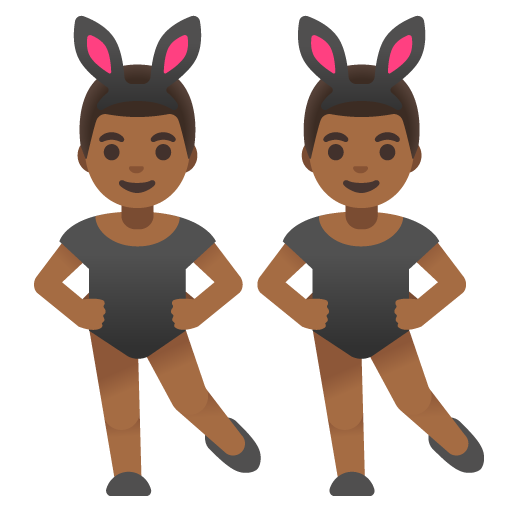 Homens com orelhas de coelho festejando, tipo 5 para Google 17.0