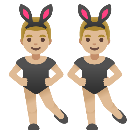 Homens com orelhas de coelho festejando, tipo 3 para Google 17.0