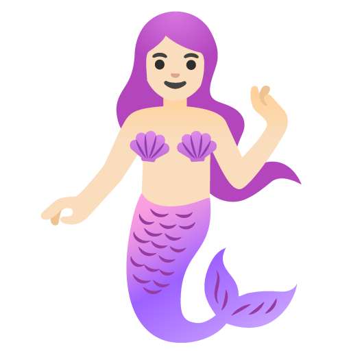 Женщина-русалка: очень светлый тон кожи для Google 17.0