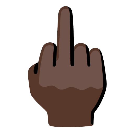 Dedo Do Meio: Pele Escura para Google 17.0