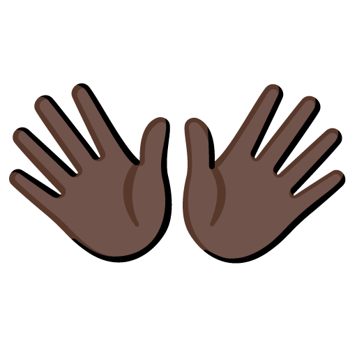 Mãos Abertas: Pele Escura para Google 17.0