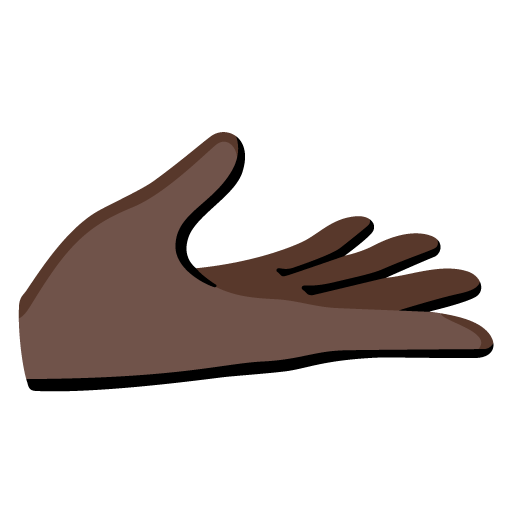 Palma Da Mão Virada Para Cima: Pele Escura para Google 17.0