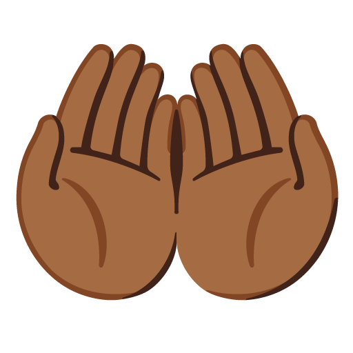 Palmas Unidas Para Cima: Pele Morena Escura para Google 17.0