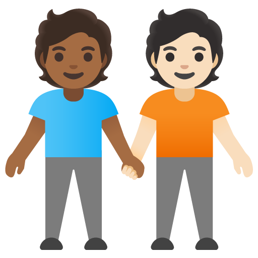 Pessoas De Mãos Dadas: Pele Morena Escura, Pele Clara para Google 17.0