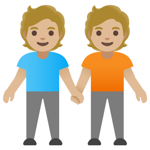 Люди, що тримаються за руки: світлий тон шкіри для Google 17.0