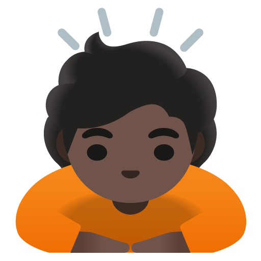 Людина кланяється: дуже темний тон шкіри для Google 17.0