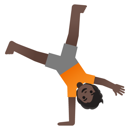 Pessoa Fazendo Estrela: Pele Escura para Google 17.0