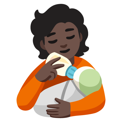 Pessoa Alimentando Bebê: Pele Escura para Google 17.0