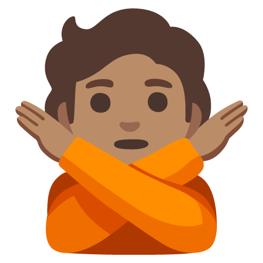 Pessoa Fazendo Gesto De “Não”: Pele Morena para Google 17.0