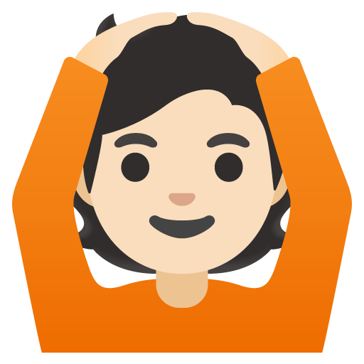 Pessoa Fazendo Gesto De “Ok”: Pele Clara para Google 17.0