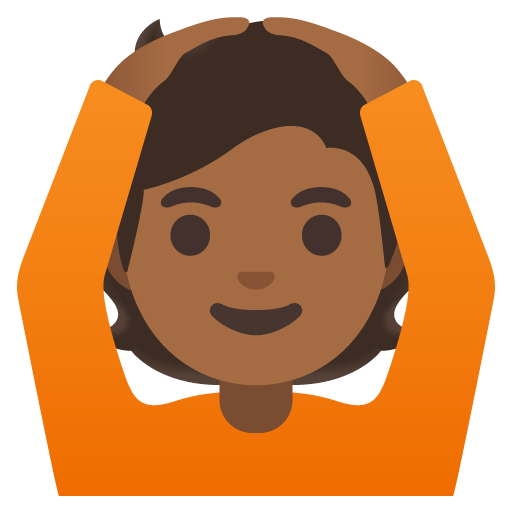 Pessoa Fazendo Gesto De “Ok”: Pele Morena Escura para Google 17.0