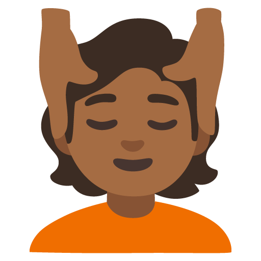Pessoa Recebendo Massagem Facial: Pele Morena Escura para Google 17.0