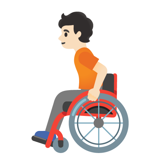 Pessoa Em Cadeira De Rodas Manual: Pele Clara para Google 17.0