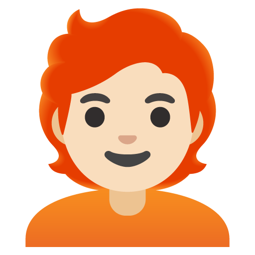 Pessoa: Pele Clara, Cabelo Vermelho para Google 17.0