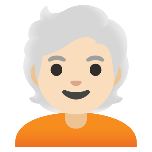 Pessoa: Pele Clara, Cabelo Branco para Google 17.0