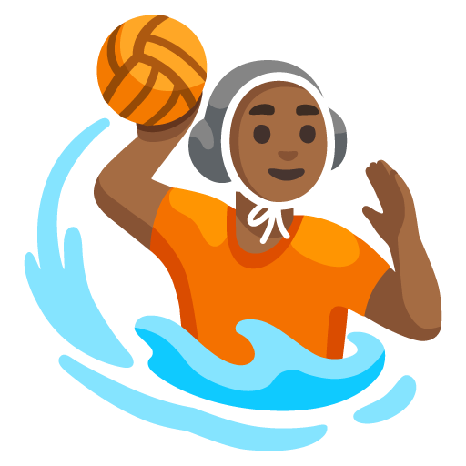 Pessoa Jogando Polo Aquático: Pele Morena Escura para Google 17.0